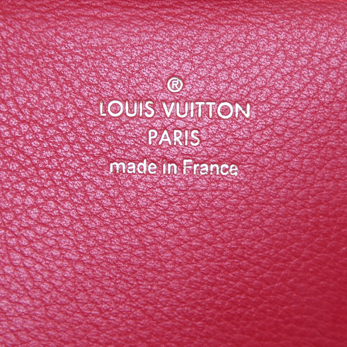 Louis Vuitton Olympe handbag in brown monogram canvas and red leather - Detail D3