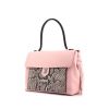Bolso de mano Louis Vuitton Lockme modelo pequeño en cuero rosa, gris y negro - 00pp thumbnail