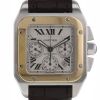 Reloj Cartier Santos-100 Chrono XL de oro y acero Ref :  2740 Circa  2000 - 00pp thumbnail
