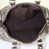 Gucci Joy Boston handbag in grey-beige monogram canvas and dark brown - Detail D2 thumbnail