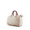 Louis Vuitton Speedy handbag in azur damier canvas and natural leather - 00pp thumbnail