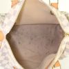 Louis Vuitton Speedy handbag in azur damier canvas and natural leather - Detail D2 thumbnail
