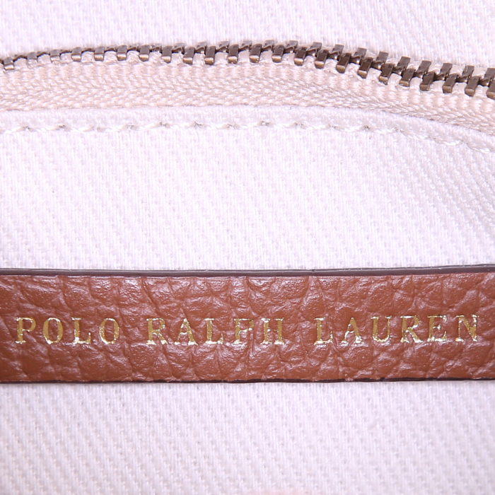 Bolso bandolera Ralph Lauren modelo pequeño en cuero marrón - Detail D3