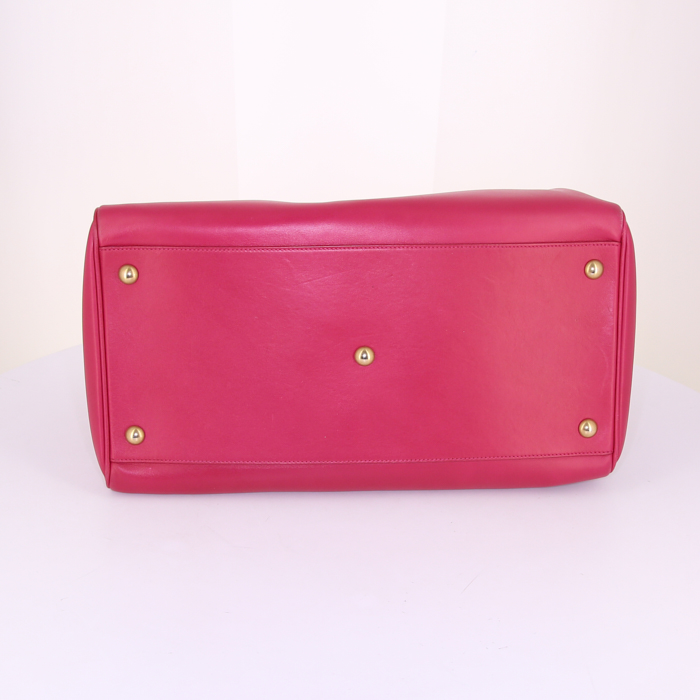 Borsa Saint Laurent Duffle in pelle rosa fucsia - Detail D5