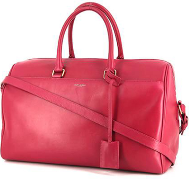 Borsa Saint Laurent Duffle in pelle rosa fucsia