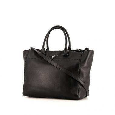 Sac cabas Prada Lux Tote en cuir noir