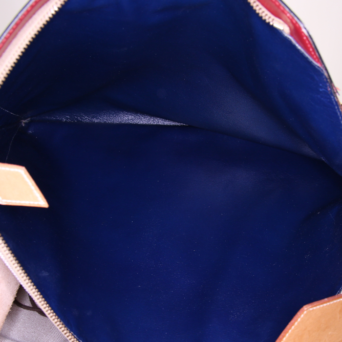 Bolso de mano Hermès Himalaya en lona beige y cuero - Detail D4