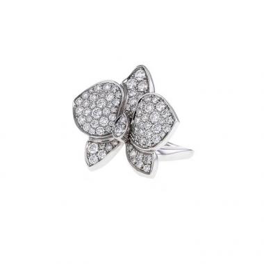 Cartier Caresse d'Orchidées large model ring in white gold and diamonds