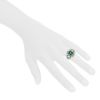 Vintage ring in platinium and diamonds and in emerald - Detail D1 thumbnail