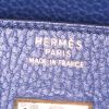 Bolso de mano Hermes Birkin 40 cm en cuero Fjord azul marino - Detail D3 thumbnail