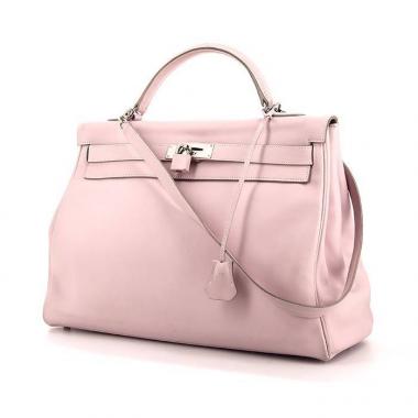 Hermes Kelly 40 cm handbag in Rose Dragee Swift leather