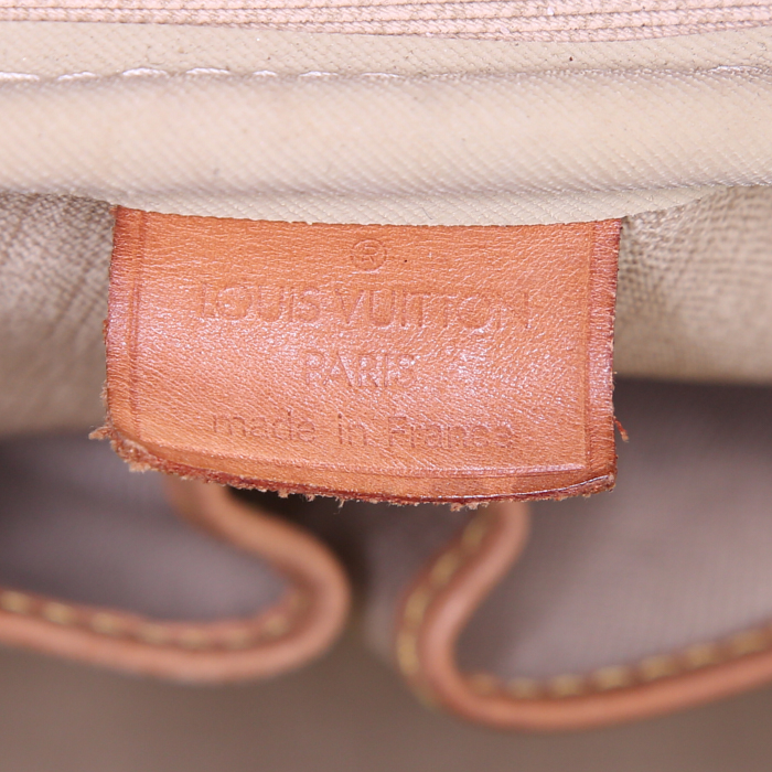 Borsa Louis Vuitton Deauville in tela monogram e pelle naturale - Detail D3