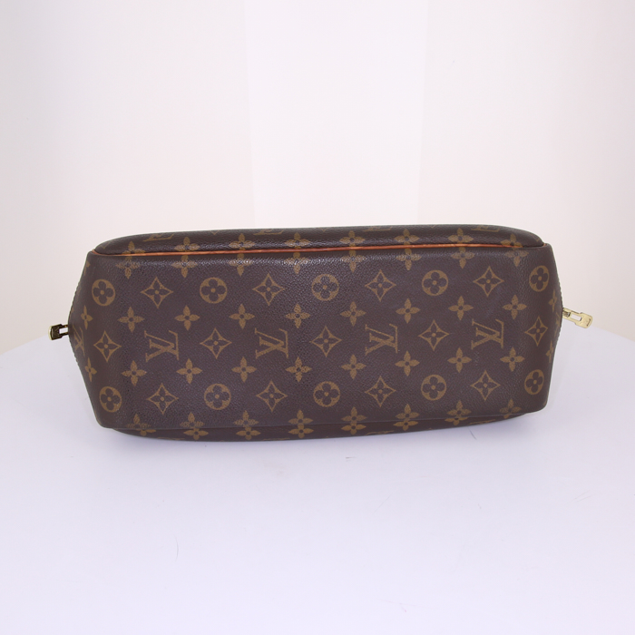 Sac à main Louis Vuitton Deauville en toile monogram et cuir naturel - Detail D4