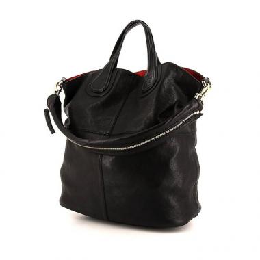 Shopping bag Givenchy Nightingale in pelle martellata nera
