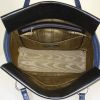 Renaud Pellegrino handbag in black and navy blue leather and beige raphia - Detail D2 thumbnail