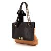 Lanvin Happy handbag in black and brown bicolor leather - 00pp thumbnail