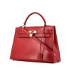 Hermes Kelly 32 cm handbag in red box leather - 00pp thumbnail