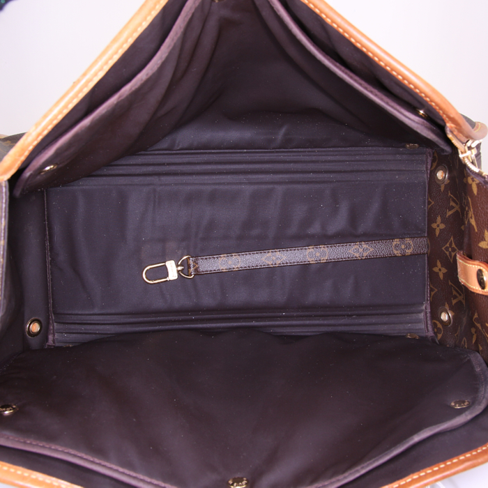 Louis Vuitton Baxter large model bag in monogram canvas and natural leather - Detail D2