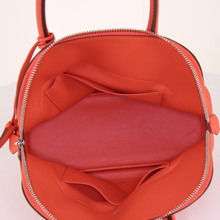 Sac à main Hermes Bolide 30 cm en veau Sikkim corail - Detail D2