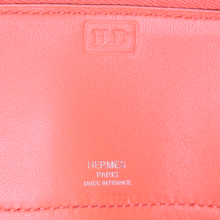 Sac à main Hermes Bolide 30 cm en veau Sikkim corail - Detail D3
