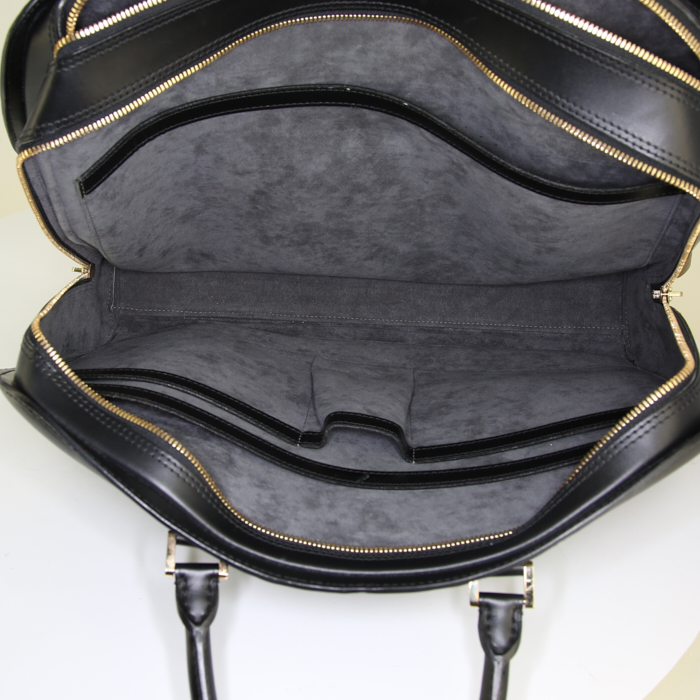 Louis Vuitton briefcase in black epi leather - Detail D3