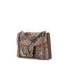 Gucci Dionysus handbag in brown monogram canvas and beige suede - 00pp thumbnail