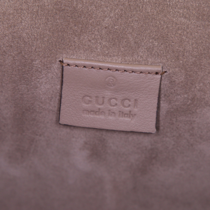 Sac à main Gucci Dionysus en toile monogram marron et daim beige - Detail D4