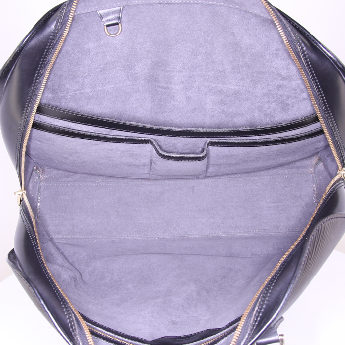 Borsa portadocumenti Louis Vuitton Sorbonne in pelle Epi nera - Detail D2