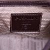 Prada Jacquard bag worn on the shoulder or carried in the hand in khaki logo canvas and dark brown leather - Detail D3 thumbnail