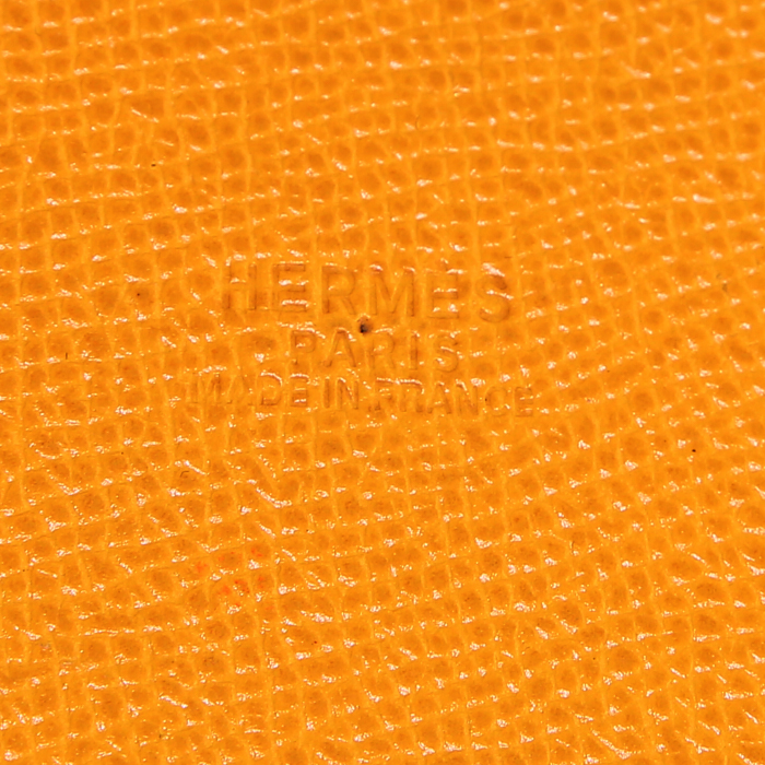 Bolso Cabás Hermes Mangeoire en cuero amarillo - Detail D3