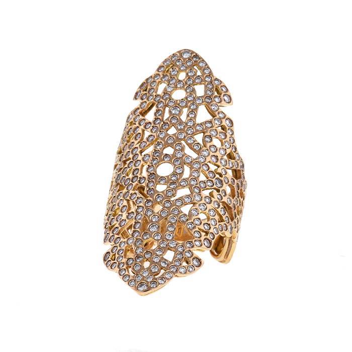 Repossi Maure ring in pink gold and diamonds - 00pp