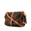 Louis Vuitton Saumur medium model shoulder bag in brown monogram canvas and natural leather - 00pp thumbnail
