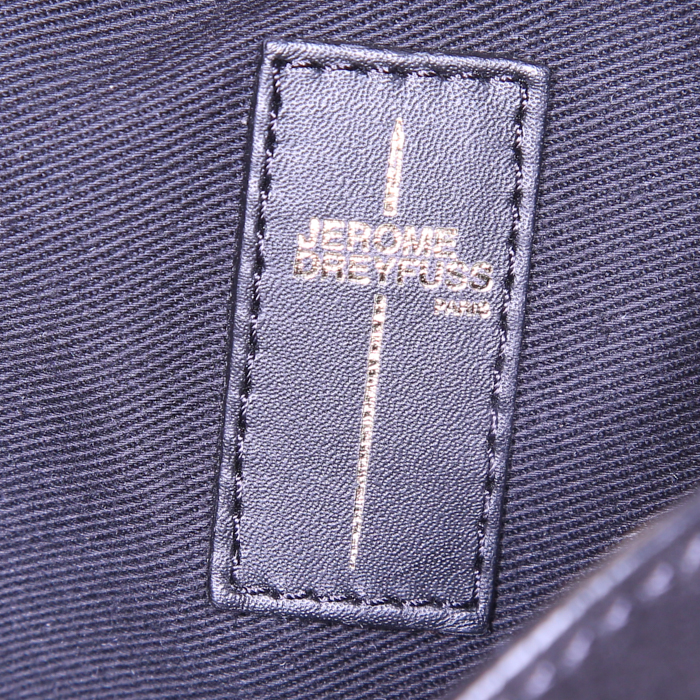 Sac bandoulière Jerome Dreyfuss Nicolas en cuir noir - Detail D3