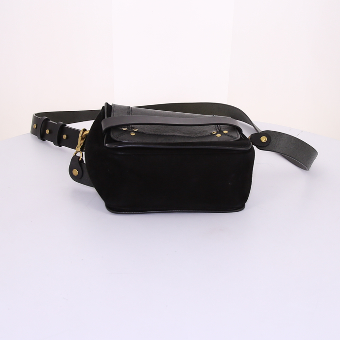 Sac bandoulière Jerome Dreyfuss Nicolas en cuir noir - Detail D4