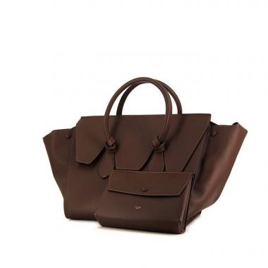 Sac à main Celine Tie Bag en cuir marron