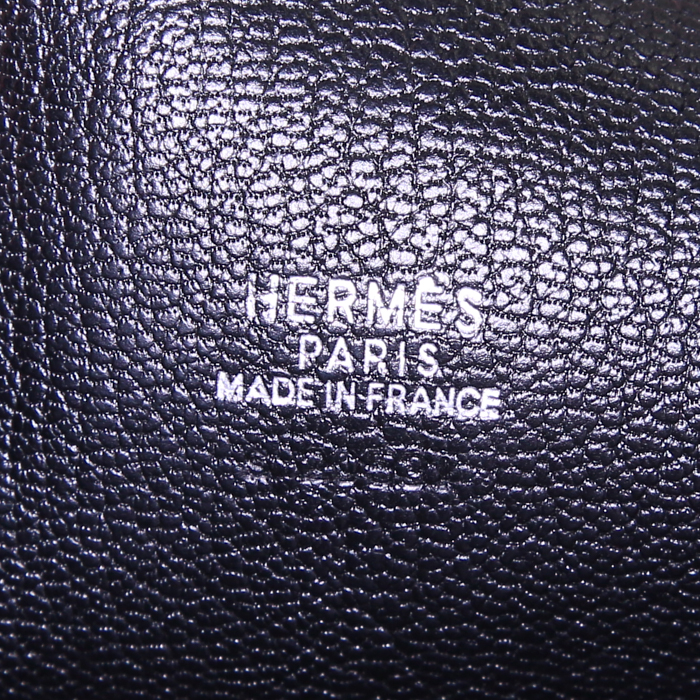 Hermès Rugby shoulder bag in black leather - Detail D4