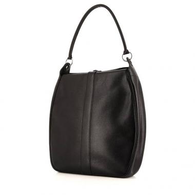 Borsa a spalla Hermès Rugby in pelle nera