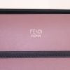 Bolso de mano Fendi Runaway en cuero rosa y junco negro - Detail D4 thumbnail