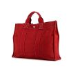 Bolso Cabás Hermes Toto Bag - Shop Bag en lona roja - 00pp thumbnail