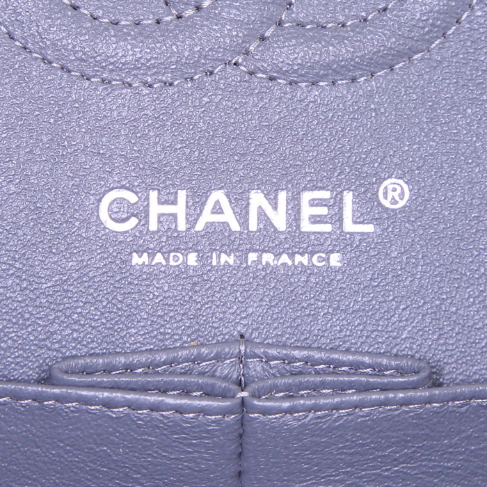 Borsa Chanel Timeless in tweed giallo e grigio - Detail D4