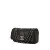 Chanel Petit Shopping handbag in black quilted canvas - 00pp thumbnail