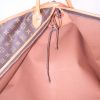 Porta abiti Louis Vuitton in tela monogram marrone e pelle naturale - Detail D5 thumbnail