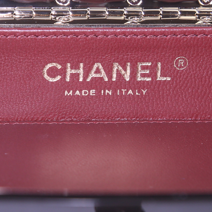 Chanel Editions Limitées shoulder bag in black plexiglas and black leather - Detail D3