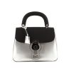 Burberry DK88 medium model shoulder bag in silver and black bicolor leather - 360 thumbnail