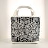 Alaïa shopping bag in white leather and black suede - 360 thumbnail