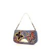 Dior Dior Malice handbag in blue multicolor denim canvas and gold leather - 00pp thumbnail
