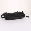 Prada Antic Buckles handbag in black leather and black canvas - Detail D4 thumbnail