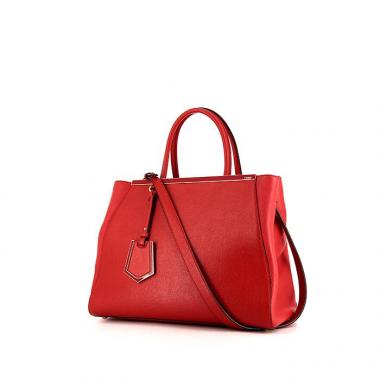 Sac à main Fendi 2 Jours en cuir rouge