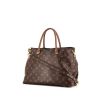 Louis Vuitton Pallas handbag in brown monogram canvas and brown leather - 00pp thumbnail