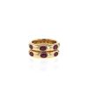 Poiray double ring in yellow gold and in ruby - 360 thumbnail